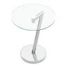 Beistelltisch Glas EVANDER rund 45 x 52 cm silber