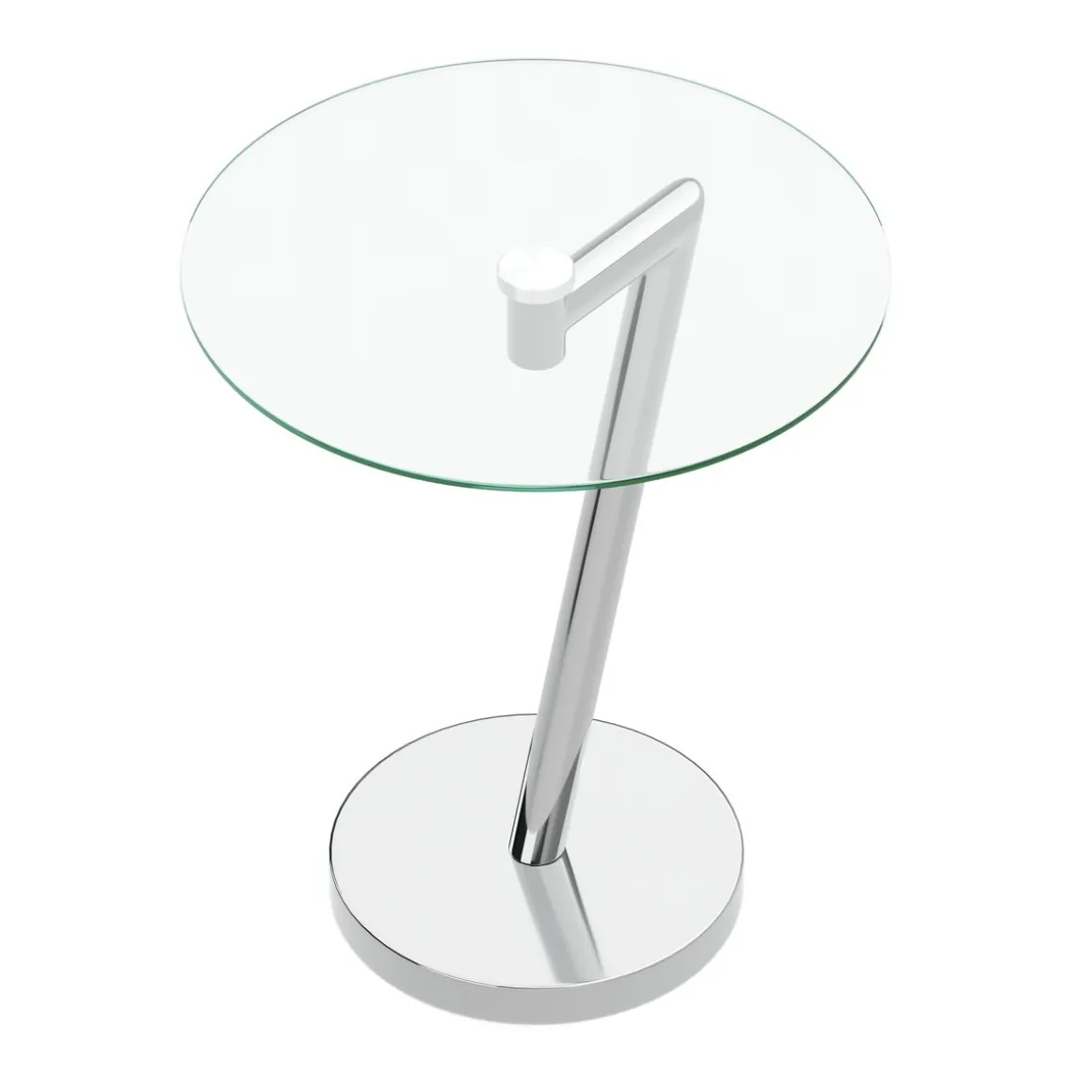 Beistelltisch Glas EVANDER rund 45 x 52 cm silber