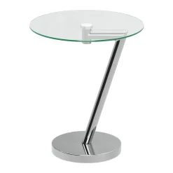 Beistelltisch Glas EVANDER rund 45 x 52 cm silber