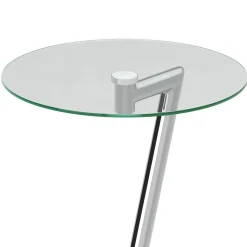Beistelltisch Glas EVANDER rund 45 x 52 cm silber