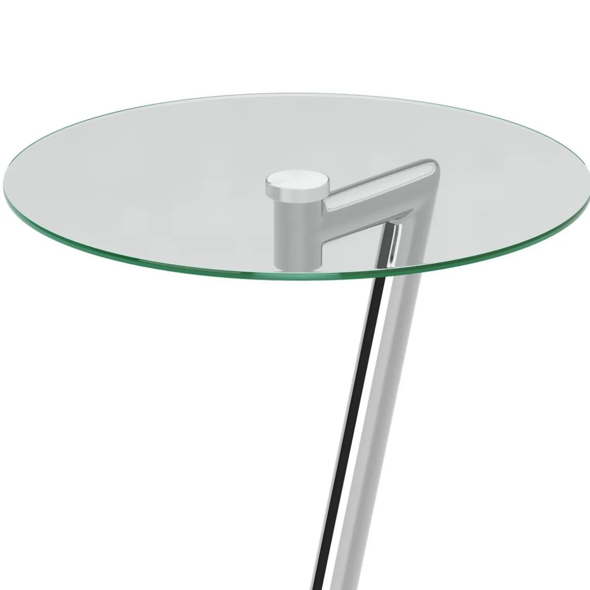 Beistelltisch Glas EVANDER rund 45 x 52 cm silber