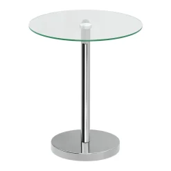 Beistelltisch Glas EVANDER rund 45 x 52 cm silber