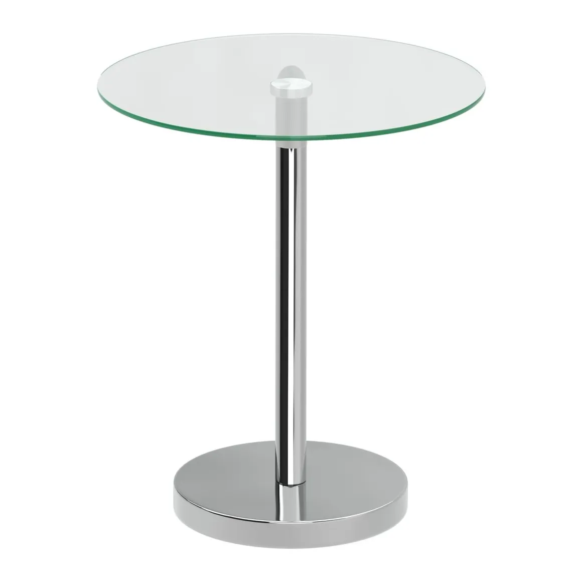 Beistelltisch Glas EVANDER rund 45 x 52 cm silber