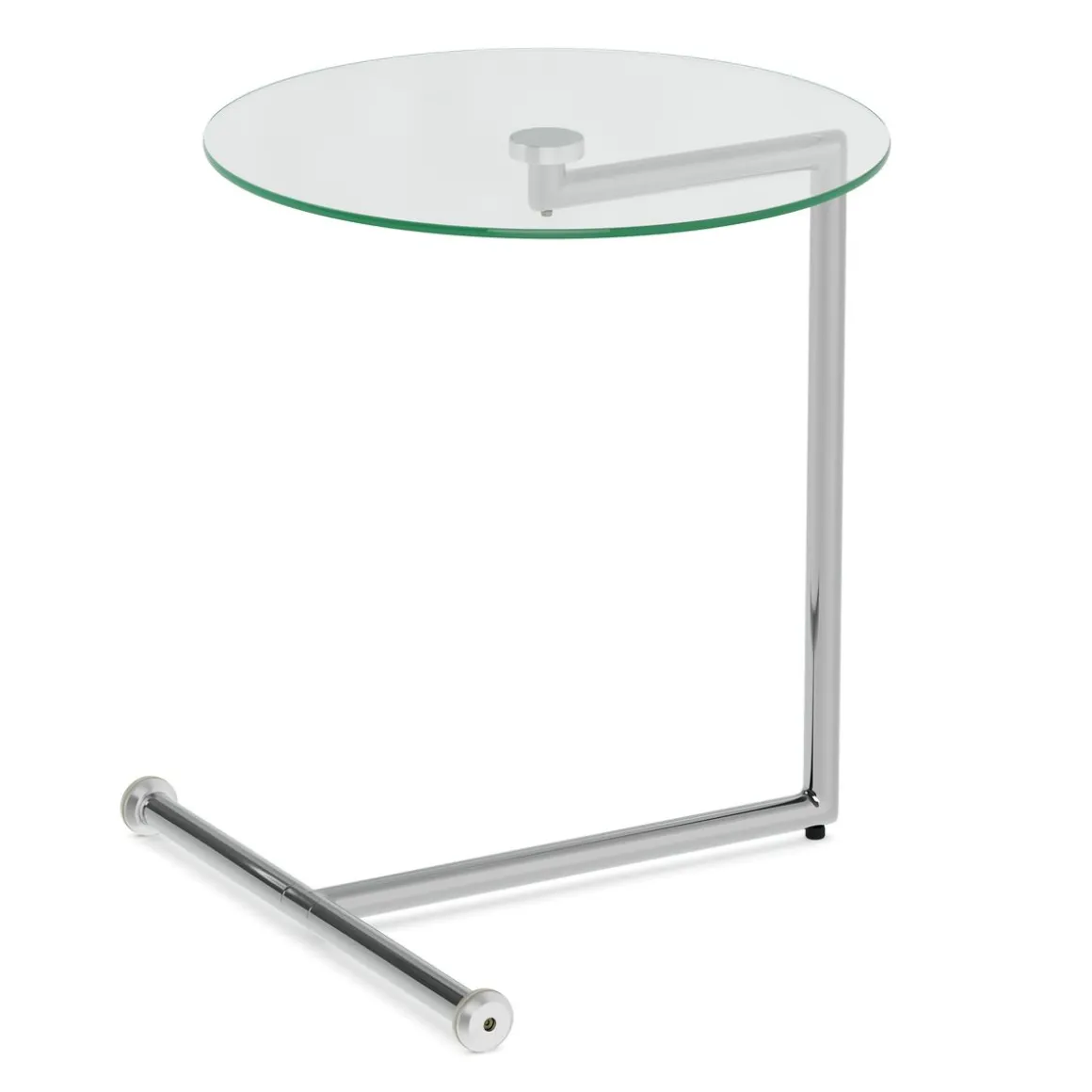 Beistelltisch Glas EVANDER rund 46 x 63 cm silber