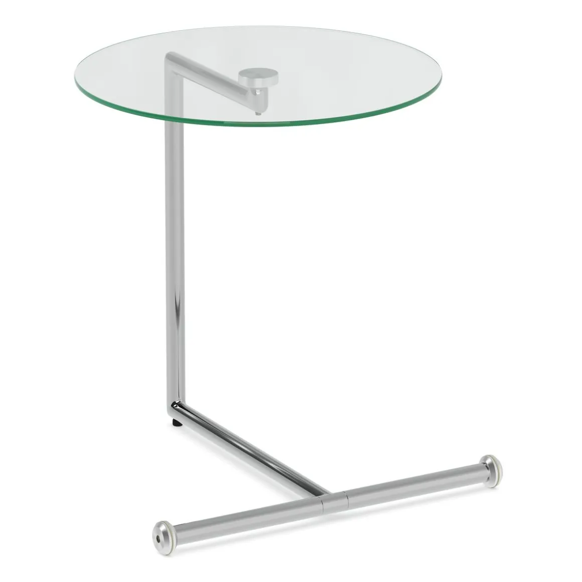 Beistelltisch Glas EVANDER rund 46 x 63 cm silber