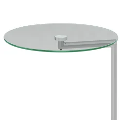 Beistelltisch Glas EVANDER rund 46 x 63 cm silber