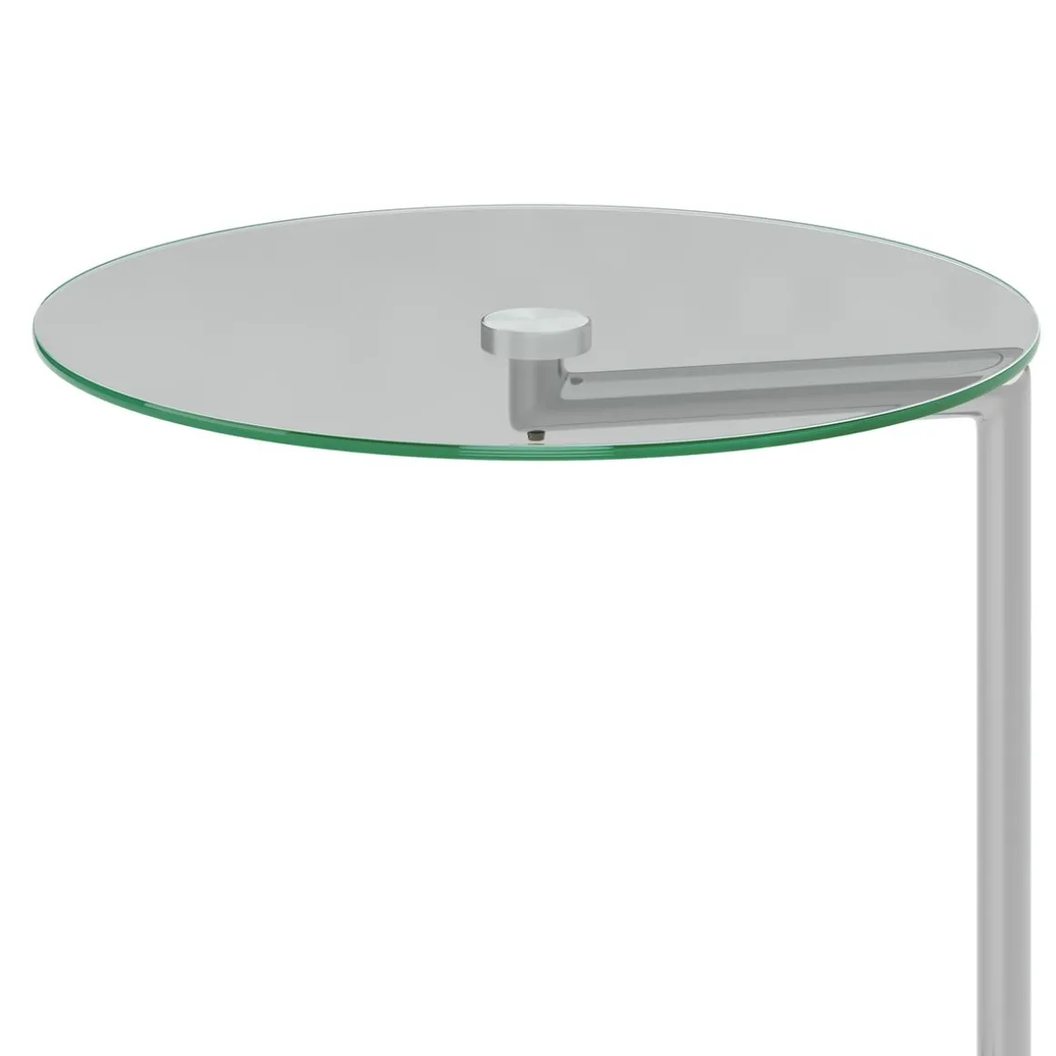 Beistelltisch Glas EVANDER rund 46 x 63 cm silber