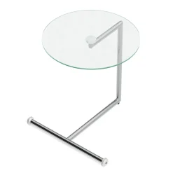 Beistelltisch Glas EVANDER rund 46 x 63 cm silber