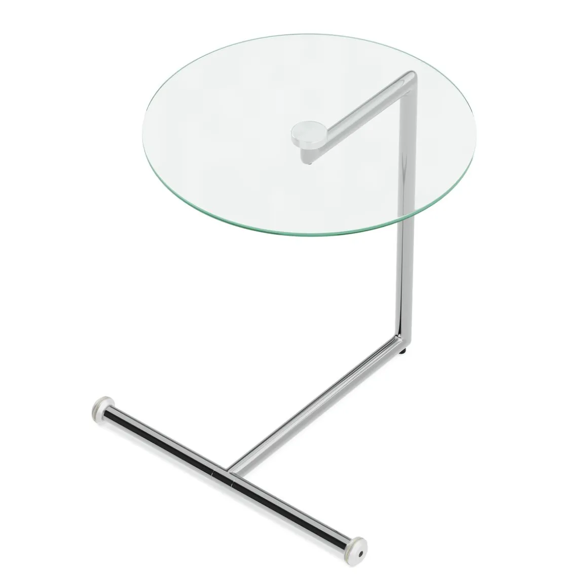 Beistelltisch Glas EVANDER rund 46 x 63 cm silber
