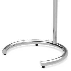 Beistelltisch Glas EVANDER rund höhenverstellbar 46 x 70 cm silber