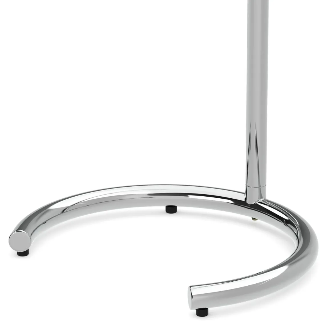 Beistelltisch Glas EVANDER rund höhenverstellbar 46 x 70 cm silber