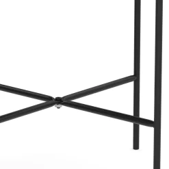 Beistelltisch Glas FINNIAN rund 43 x 45 cm schwarz