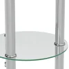 Beistelltisch Glas JUNIPER rund 35 x 47 cm silber