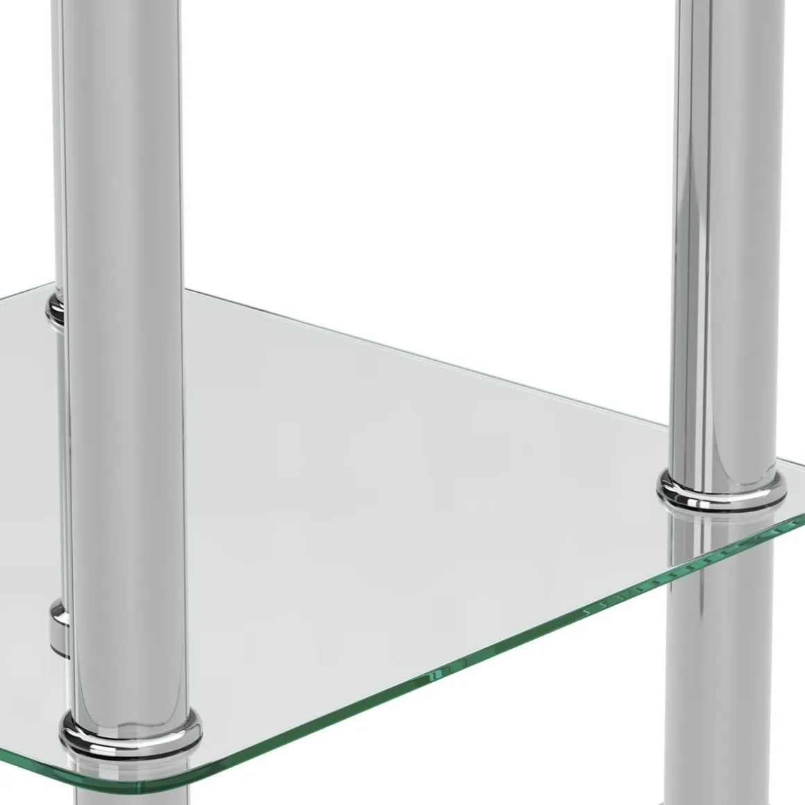 Beistelltisch Glas JUNIPER 39 x 39 x 47 cm silber