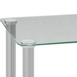 Beistelltisch Glas JUNIPER 39 x 39 x 47 cm silber