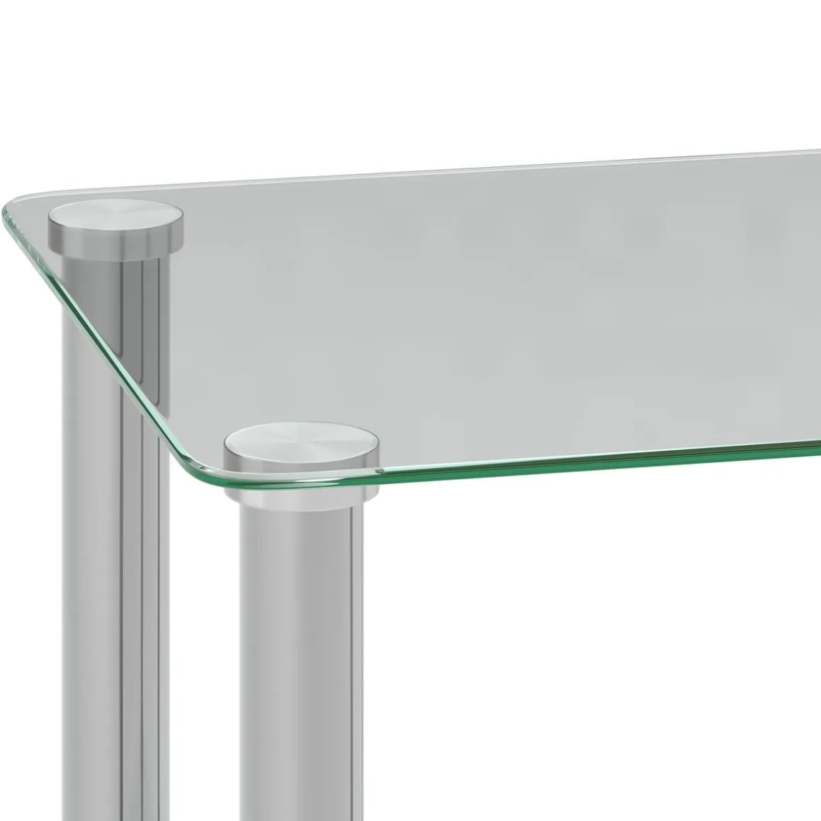 Beistelltisch Glas JUNIPER 39 x 39 x 47 cm silber