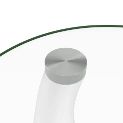 Beistelltisch Glas LORETTE rund 45 x 54 cm weiss