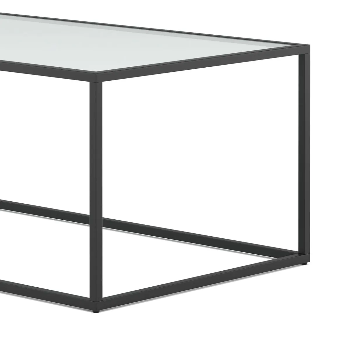 Beistelltisch Glas NITE 110 x 50 x 36 cm schwarz