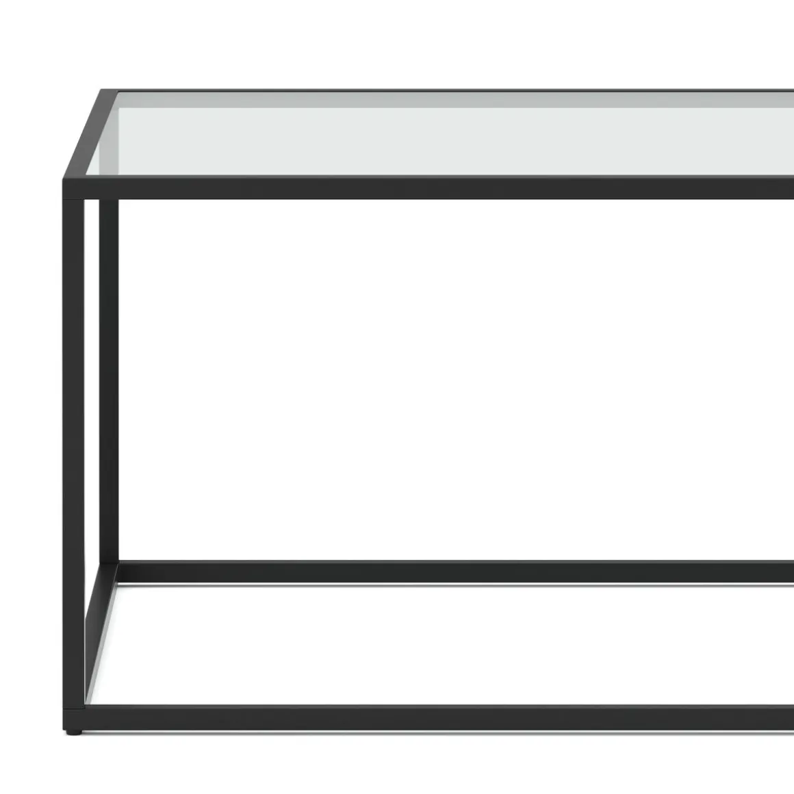 Beistelltisch Glas NITE 110 x 50 x 36 cm schwarz
