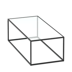 Beistelltisch Glas NITE 110 x 50 x 36 cm schwarz