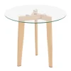 Beistelltisch Glas SERAPHINA rund 2-teilig braun