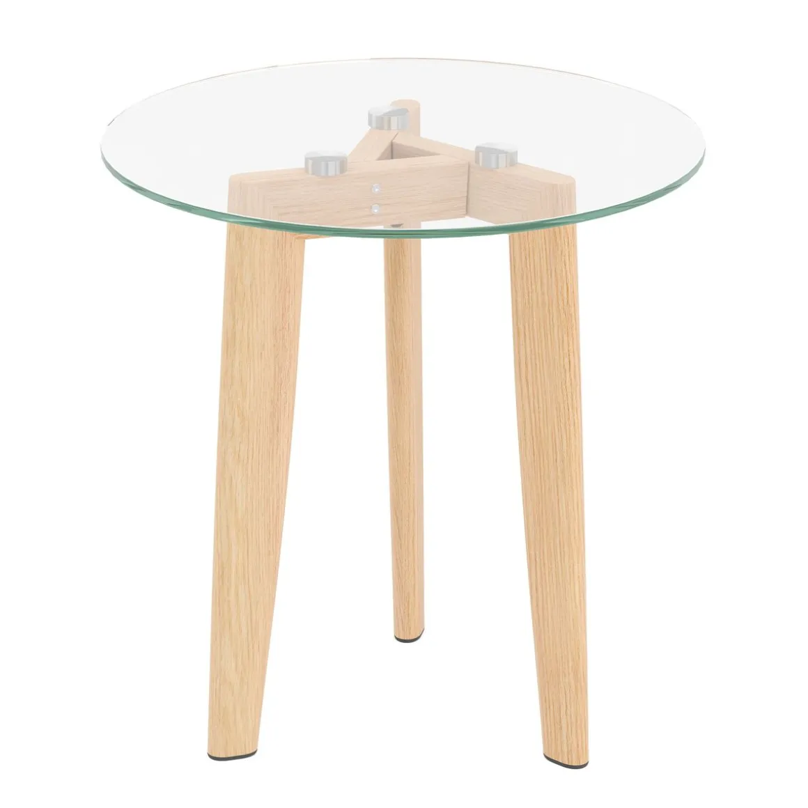Beistelltisch Glas SERAPHINA rund 2-teilig braun