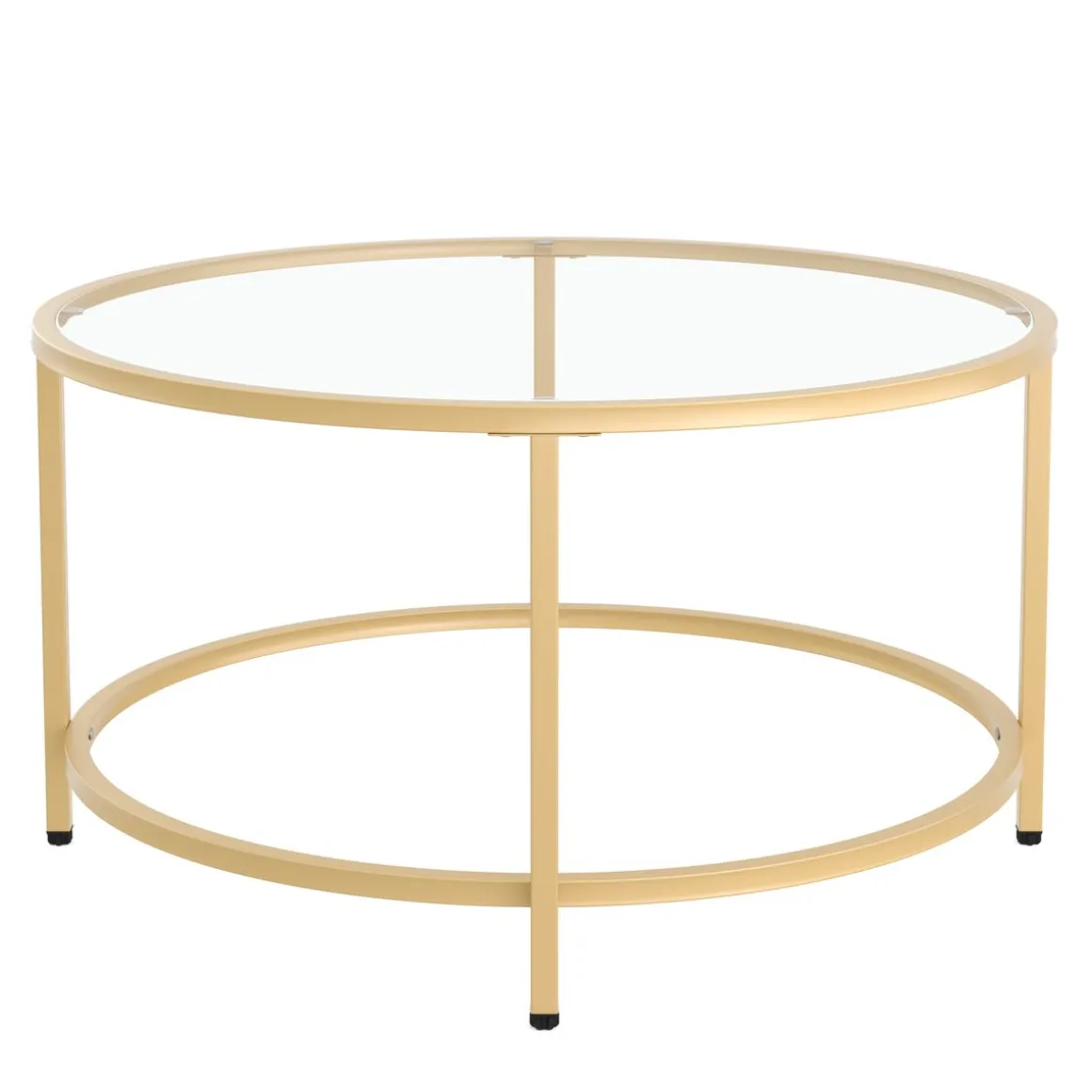 Beistelltisch Glas TYRO rund 84 x 45 cm gold