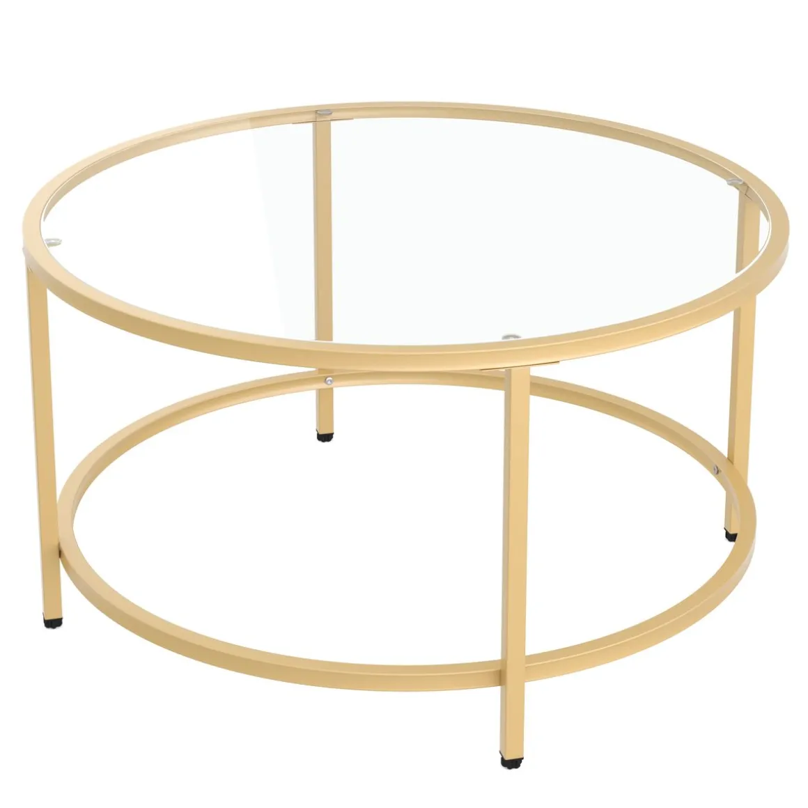 Beistelltisch Glas TYRO rund 84 x 45 cm gold