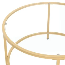 Beistelltisch Glas TYRO rund 84 x 45 cm gold