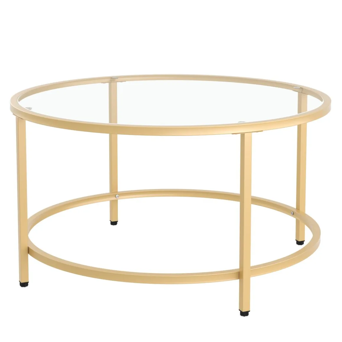 Beistelltisch Glas TYRO rund 84 x 45 cm gold