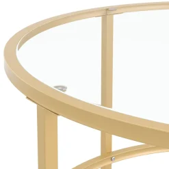 Beistelltisch Glas TYRO rund 84 x 45 cm gold