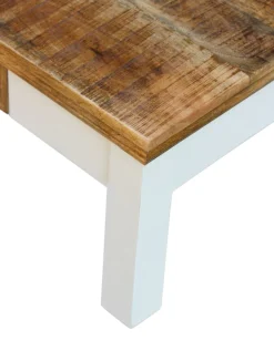 Beistelltisch Holz ALEXA 100 x 55 x 40 cm weiss/natur