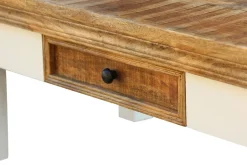 Beistelltisch Holz ALEXA 100 x 55 x 40 cm weiss/natur