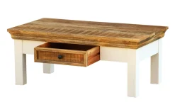 Beistelltisch Holz ALEXA 100 x 55 x 40 cm weiss/natur