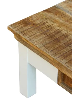Beistelltisch Holz ALEXA 100 x 55 x 40 cm weiss/natur
