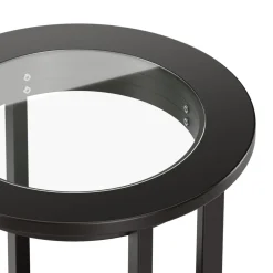 Beistelltisch Holz BAREL 47 x 57 cm schwarz