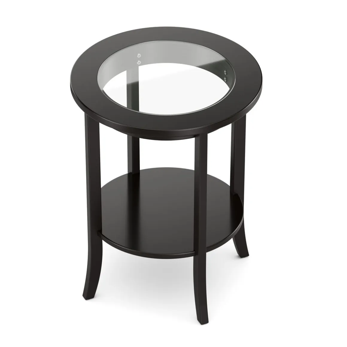 Beistelltisch Holz BAREL 47 x 57 cm schwarz