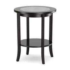 Beistelltisch Holz BAREL 47 x 57 cm schwarz