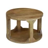 Beistelltisch Holz FELICIA rund 60 x 40 cm natur