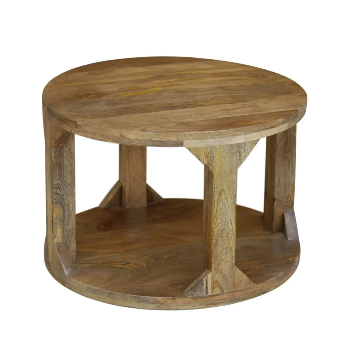 Beistelltisch Holz FELICIA rund 60 x 40 cm natur