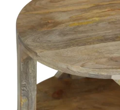 Beistelltisch Holz FELICIA rund 60 x 40 cm natur