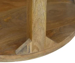Beistelltisch Holz FELICIA rund 60 x 40 cm natur