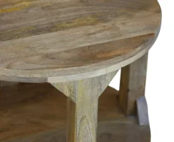 Beistelltisch Holz FELICIA rund 60 x 40 cm natur