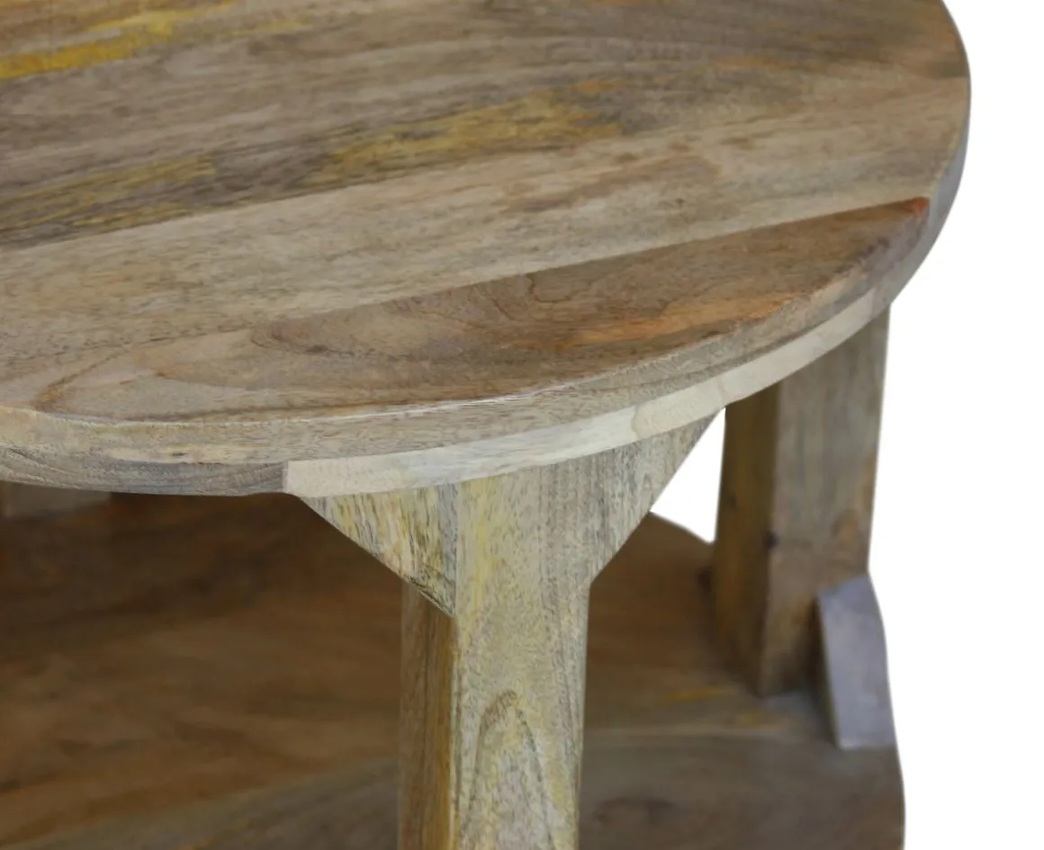 Beistelltisch Holz FELICIA rund 60 x 40 cm natur
