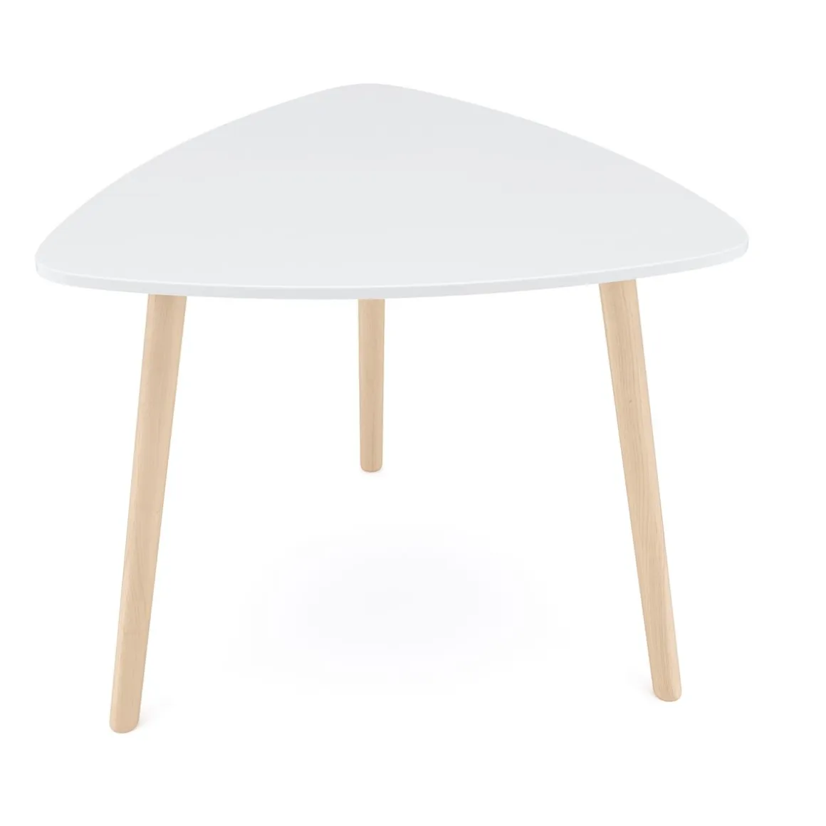 Beistelltisch Holz HERDA 2-teilig weiss/natur