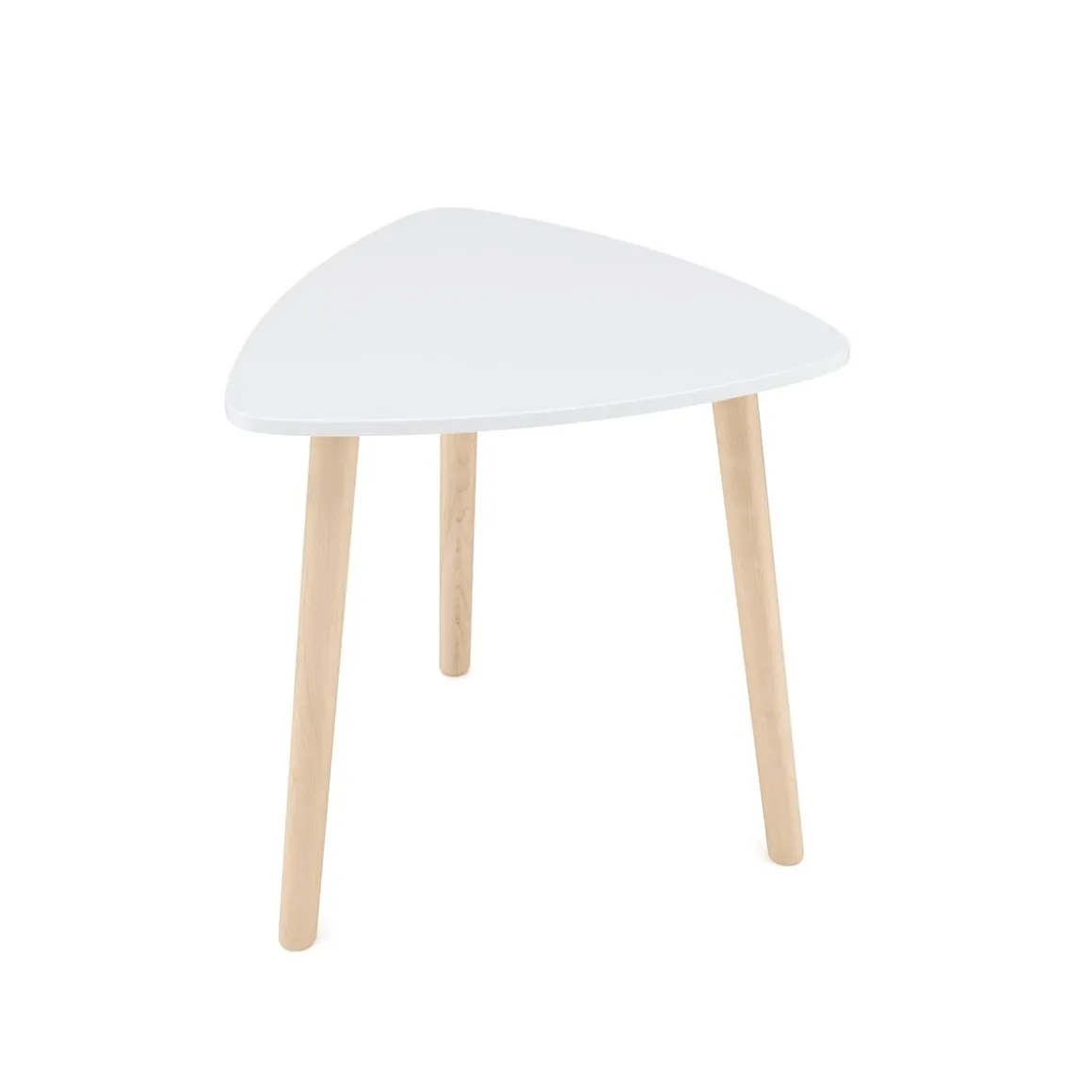 Beistelltisch Holz HERDA 2-teilig weiss/natur