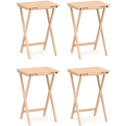 Beistelltisch Holz klappbar 4er Set natur