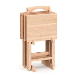 Beistelltisch Holz klappbar 4er Set natur
