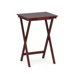 Beistelltisch Holz klappbar 4er Set dunkelbraun