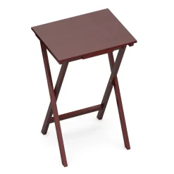 Beistelltisch Holz klappbar 4er Set dunkelbraun